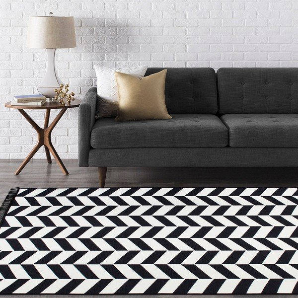 Covor reversibil Morpheus, 140 x 215 cm, alb-negru-image-4