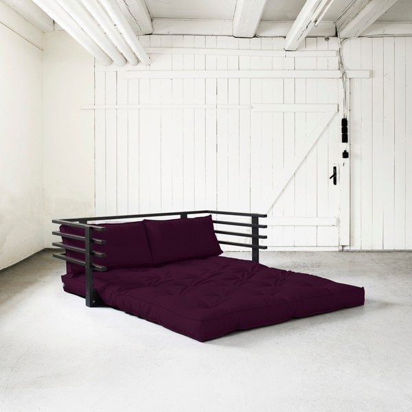 Canapea extensibilă Karup Funk Black/Purple Plum-image-3