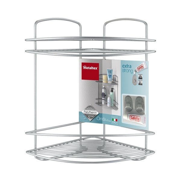 Raft dublu de colț pentru baie Metaltex Onda Corner-image-1