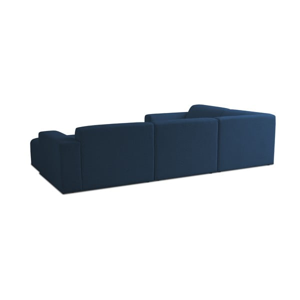 Colțar albastru închis cu tapițerie din stofă bouclé (în formă de "U") Roxy – Scandic-image-2