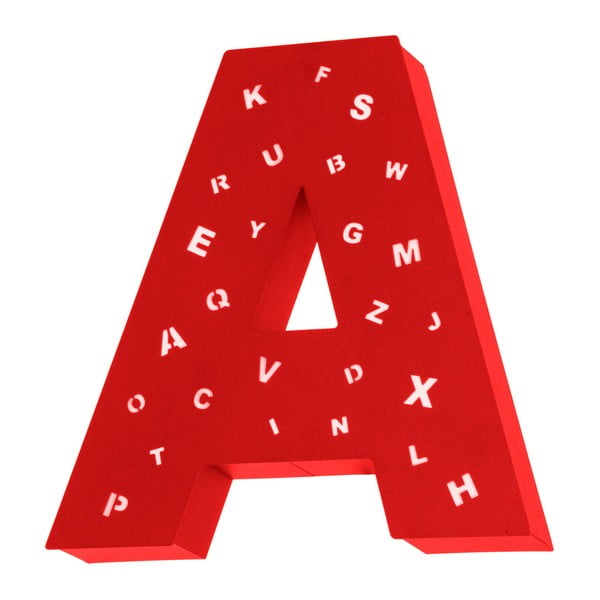 Decorațiune luminoasă în formă de literă Glimte Letter A, roșu