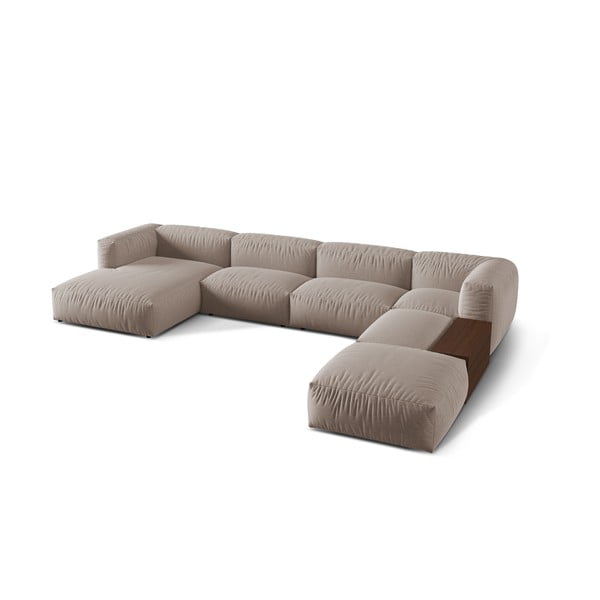 Colțar modular bej (cu colț pe partea dreaptă/în formă de "U") Martina – Micadoni Home-image-2