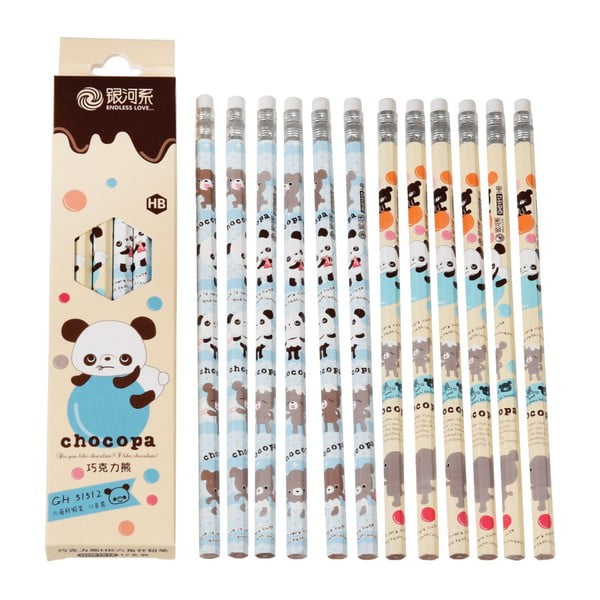 Set de 12 creioane Rex London Choco Panda