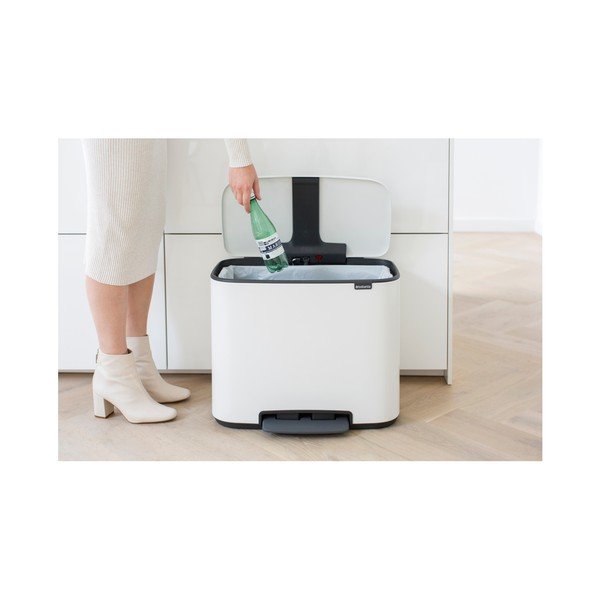 Coș menajer Brabantia, 36 l, alb-image-4