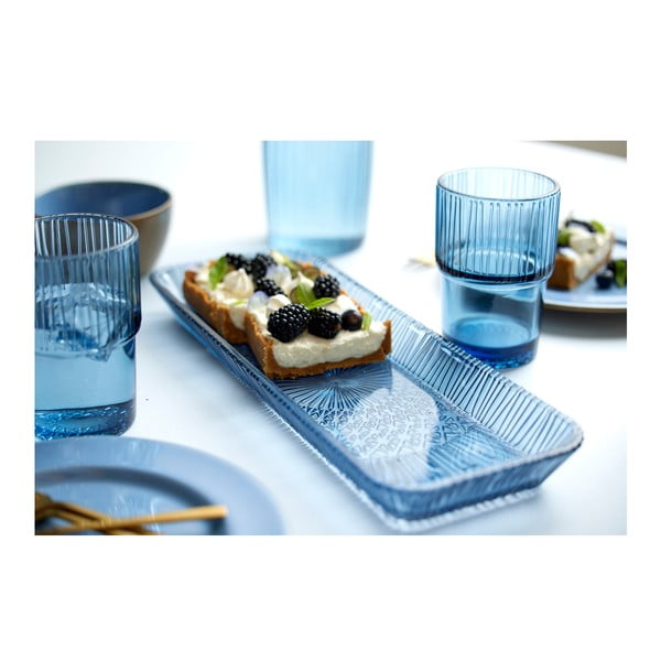 Platou  albastru din sticlă 14x38 cm Kusintha – Bitz-image-1