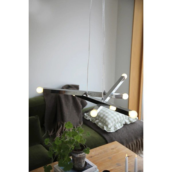 Lustră argintie din metal Stack – Markslöjd-image-1