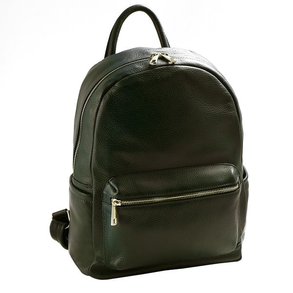 Rucsac din piele naturală Andrea Cardone Army, verde