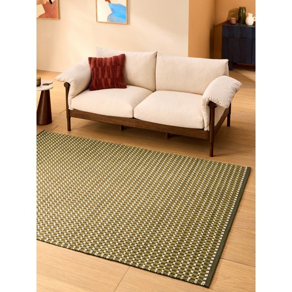 Covor kaki țesut manual din amestesc de lână 200x290 cm Ember – MADE-image-1