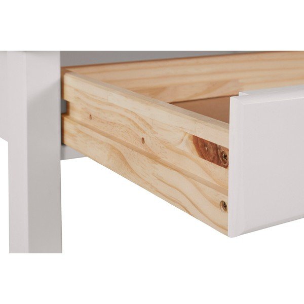 Birou din lemn de pin Støraa Gava, lungime 140 cm, alb-image-4