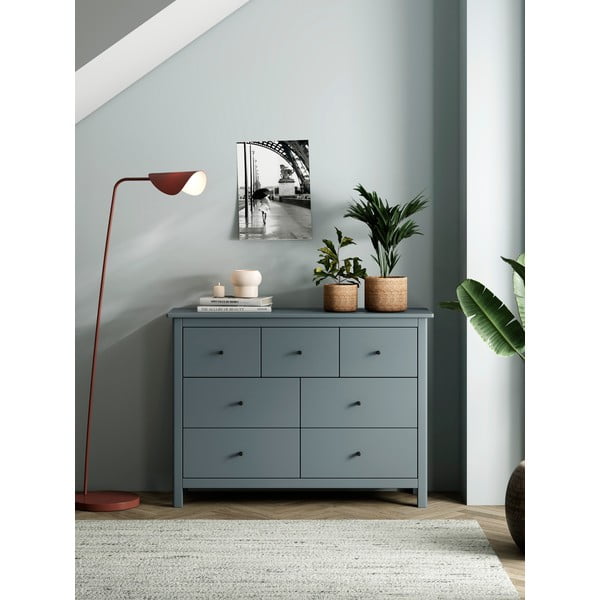 Comodă verde prăfuit din lemn de pin 110x80x40 cm Misti – Marckeric-image-1