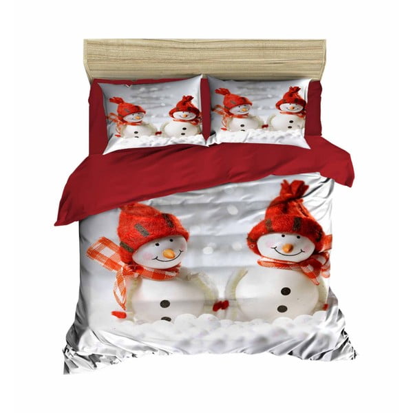 Lenjerie pentru pat dublu motive Crăciun Jasmine, 200 x 220 cm
