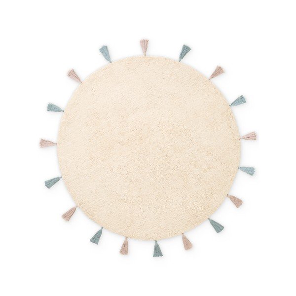 Covor pentru copii crem lavabil/țesut manual din bumbac ø160 cm Snuggle Sunna – Hanse Home