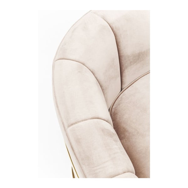 Fotoliu cu detalii aurii Kare Design Pure Elegance, bej-image-1