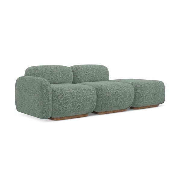 Șezlong modular verde deschis (cu colț pe partea stângă) Ailani – Makamii-image-1