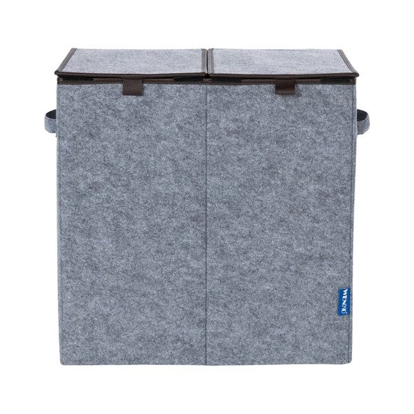 Coș de rufe Wenko Duo, 82 l, gri - maro-image-1