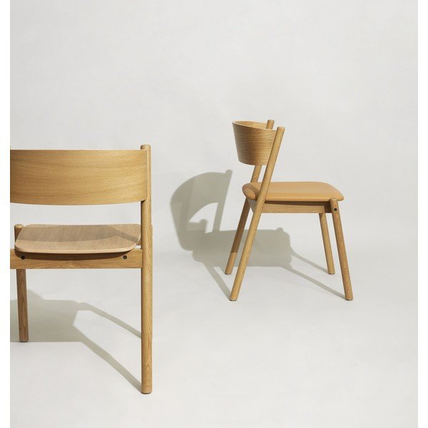 Scaun dining din lemn de stejar Oblique - Hübsch-image-1