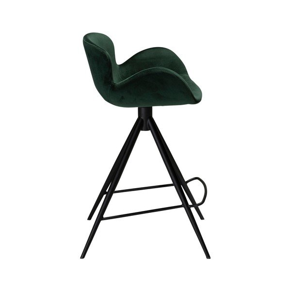 Scaun bar DAN–FORM Denmark Gaia Velvet, înălțime 87 cm, verde închis-image-4