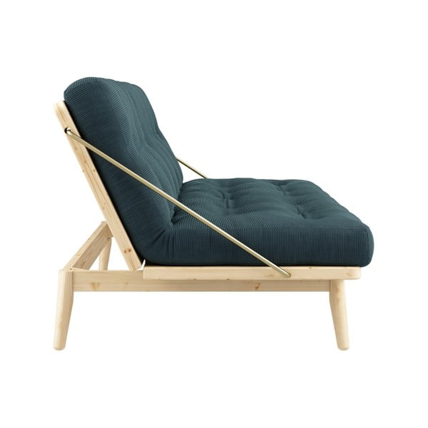 Canapea variabilă cu tapițerie din catifea reiată Karup Design Folk Raw/Pale Blue-image-4