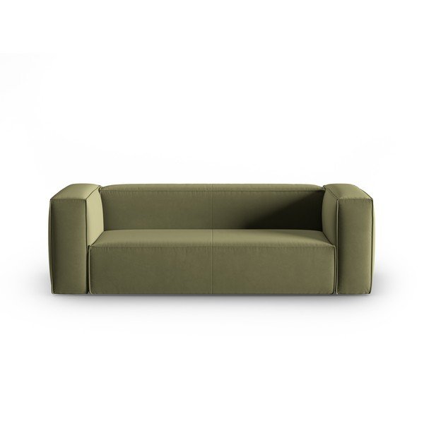 Canapea verde cu tapițerie din catifea 200 cm Mackay – Cosmopolitan Design