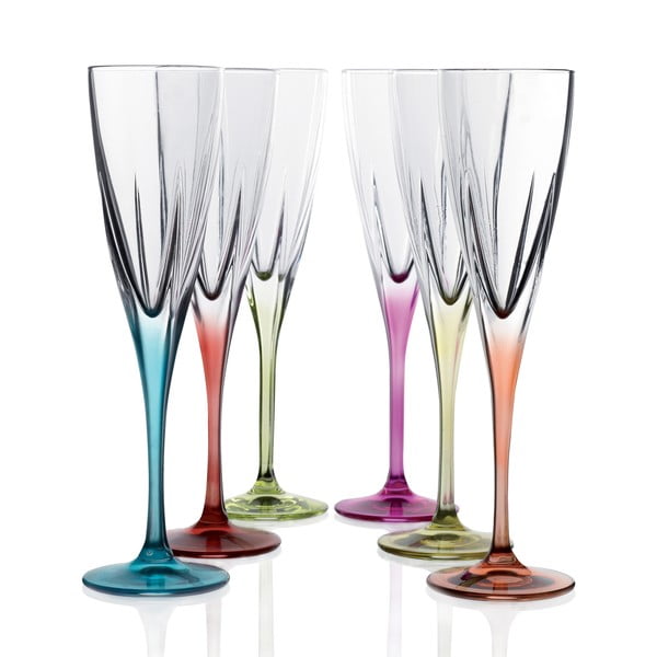 Set 6 pahare pentru vin spumant RCR Cristalleria Italiana Gemma-image-1