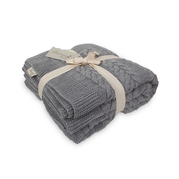 Cuvertură Homemania Decor Tufalo, 170 x 130 cm, gri închis-image-1