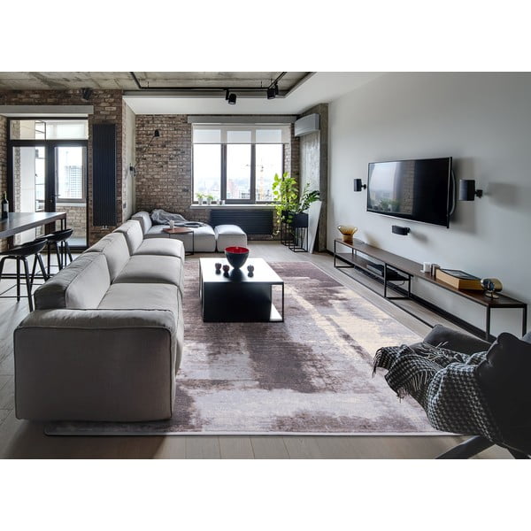 Covor gri din lână 200x300 cm Mist – Agnella-image-1