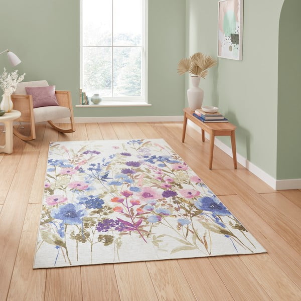 Covor tip traversă mov lavabil 61x170 cm Country Floral – Catherine Lansfield-image-2
