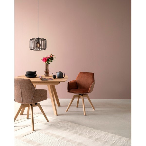 Lustră neagră cu abajur din metal ø 30 cm Cage – Fischer & Honsel-image-1