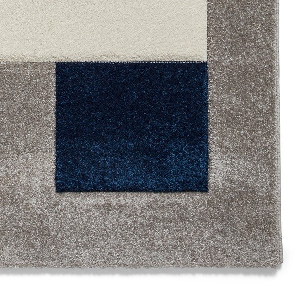 Covor Think Rugs Brooklyn, 160 x 220 cm, bleu marin-gri-image-4