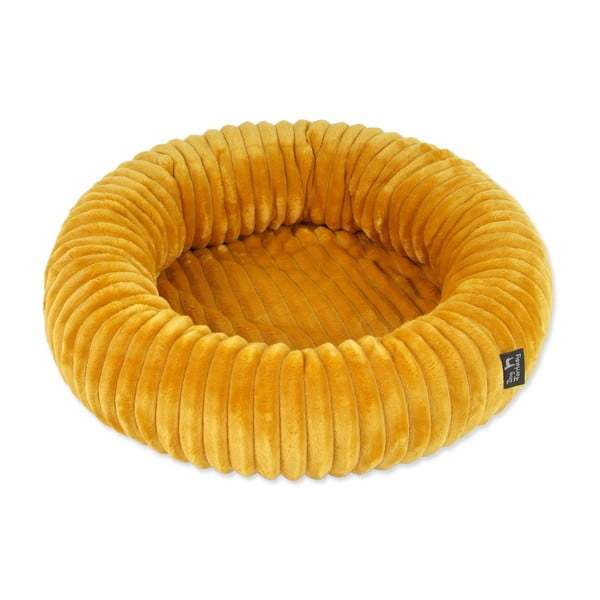 Pat pentru animale de companie galben muștar pentru câini ø 70 cm Dog Fantasy Stripe – Plaček Pet Products