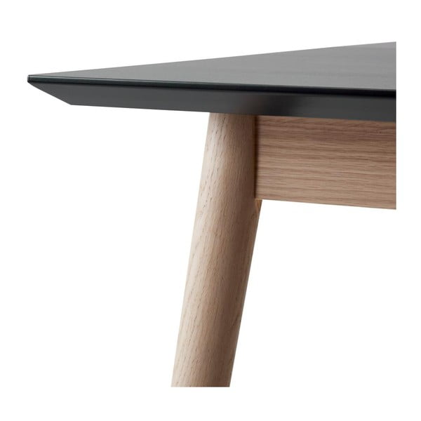Masă de dining neagră/în culoare naturală extensibilă cu blat negru 90x165 cm Meza – Hammel Furniture-image-4