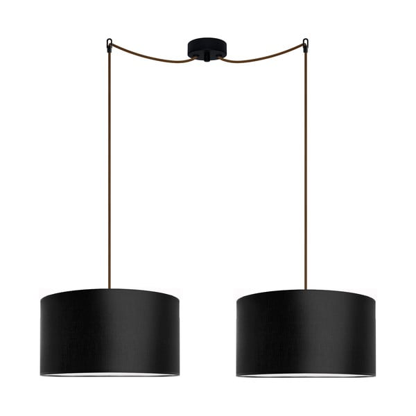 Lampă de tavan dublă Bulb Attack Tres, ⌀ 36 cm, negru