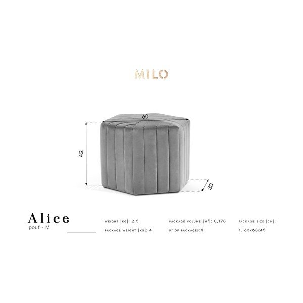 Puf Milo Casa Alice, ⌀ 60 cm, verde-image-2