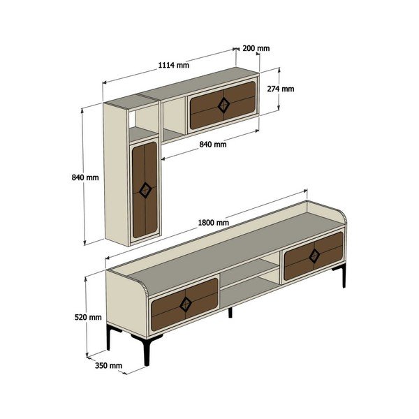 Comodă TV Samba, crem-image-2
