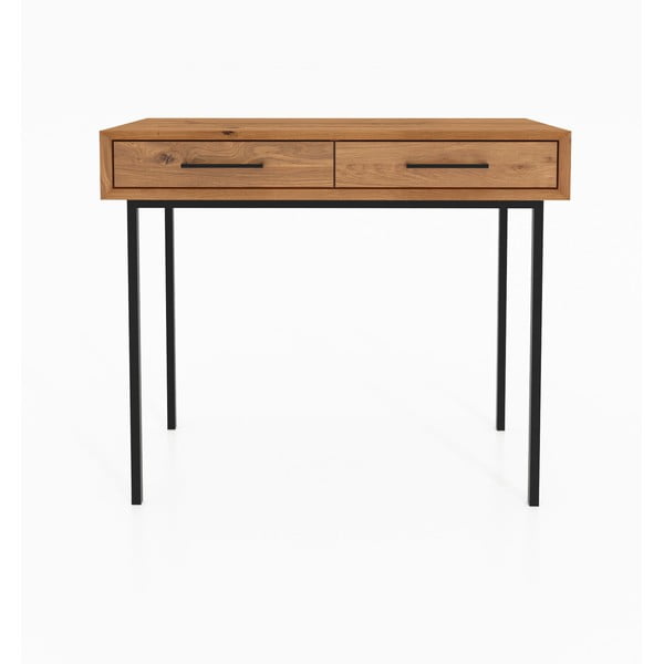 Masă de toaletă din lemn de stejar 97x45 cm Abies – The Beds-image-3