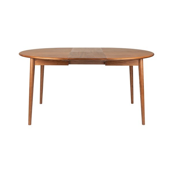 Masă de dining rotundă extensibilă cu blat cu aspect de lemn de nuc cu blat suplimentar ø 120 cm Twist – Zuiver-image-3