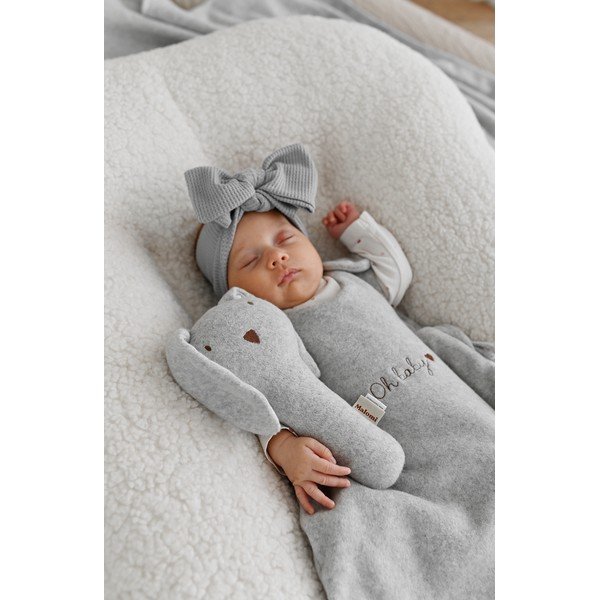 Jucărie zornăitoare gri Rabbit – Malomi Kids-image-3