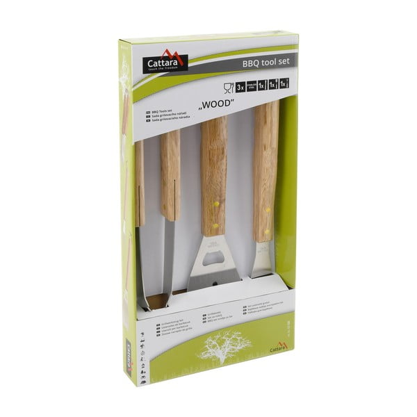 Set 3 ustensile pentru grătar Cattara Wood-image-2