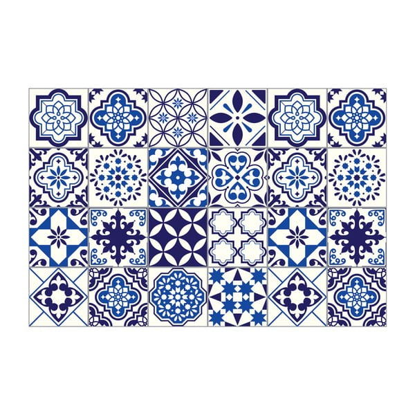Set 24 autocolante pentru perete Ambiance Decals Tiles Eusebio, 10 x 10 cm-image-2