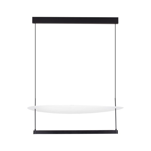 Lustră albă/negru-mat LED cu intensitate reglabilă din aluminiu ø 80 cm Diona – Nova Luce