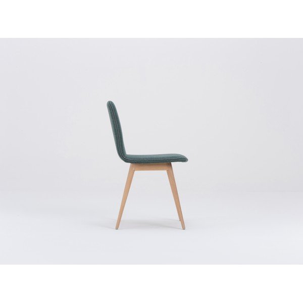 Scaun cu picioare din lemn de stejar Gazzda Ena, verde-image-3