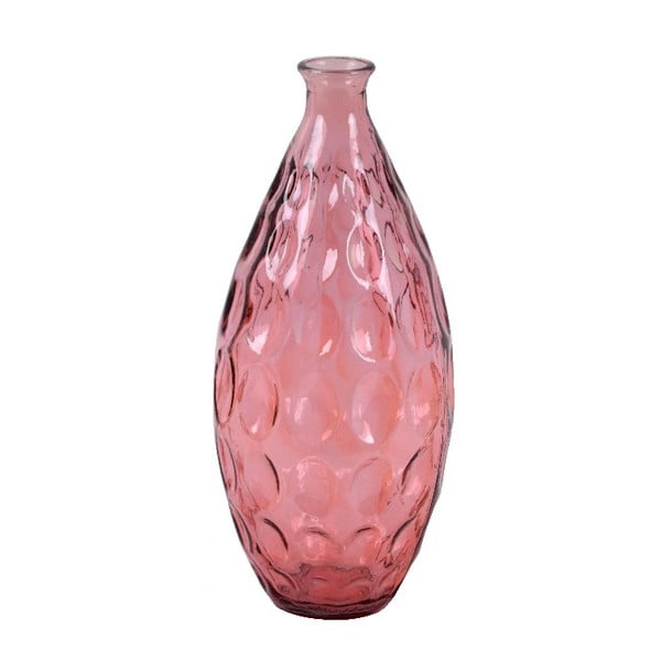 Vază din sticlă reciclată Ego Dekor Dune, înălțime 38 cm, roz