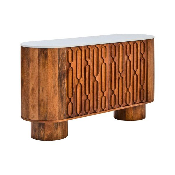 Comodă în culoare naturală din lemn de mango 140x75x45 cm Torcino – Premier Housewares