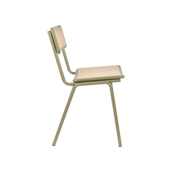 Set 2 scaune dining din ratan verde Jort - Zuiver-image-4