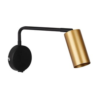 Aplică de perete negru/auriu din metal Tina – Candellux Lighting