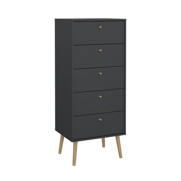 Comodă gri antracit înaltă 50x120 cm Bodo – Tvilum-image-2