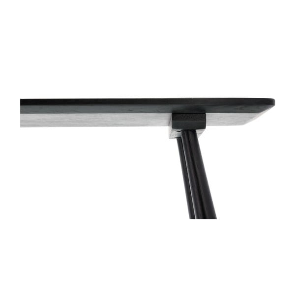 Masă consolă neagră din stejar 90x28 cm Bast - Villa Collection-image-4