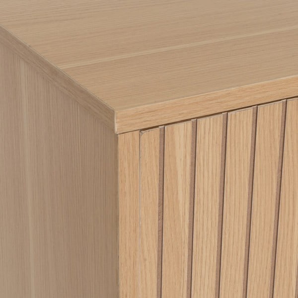 Comodă TV în culoare naturală cu aspect de lemn de stejar 120x45x40 cm Mid-Lines – Casa Selección-image-3