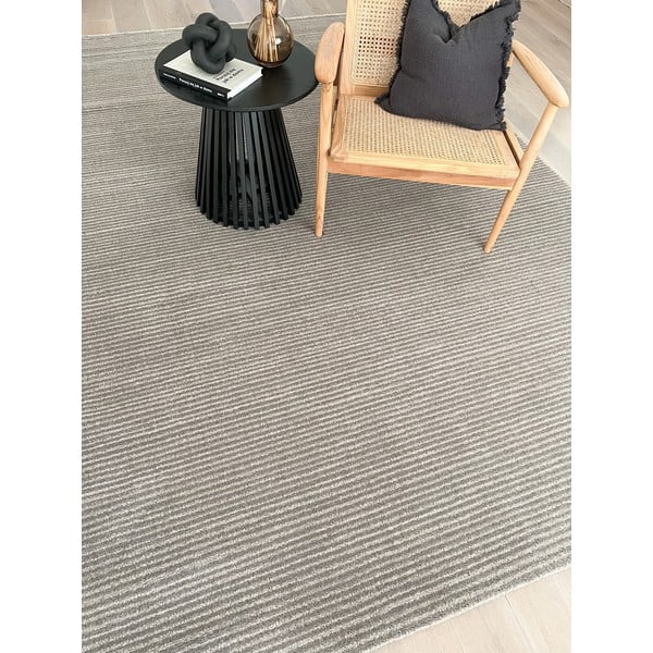 Covor gri din lână 160x240 cm Calisia M Ribs – Agnella-image-1