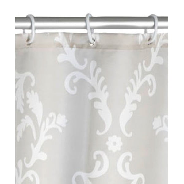 Perdea duș anti mucegai Wenko Baroque, 180 x 200 cm, gri-image-2